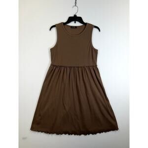 BTFBM Dress Women’s Extra Large Tan Sleeveless Polyester Blend